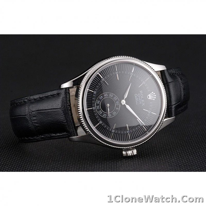 Superclone Rolex Cellini 38mm Black Dial REP016790 - detail