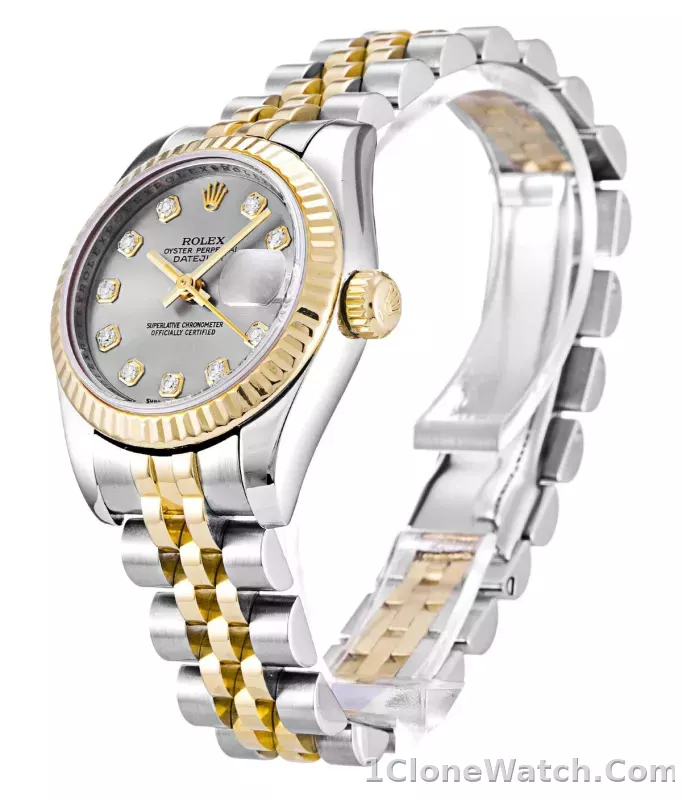 Rolex Lady-Datejust 26mm Silver Dial 179173 - detail