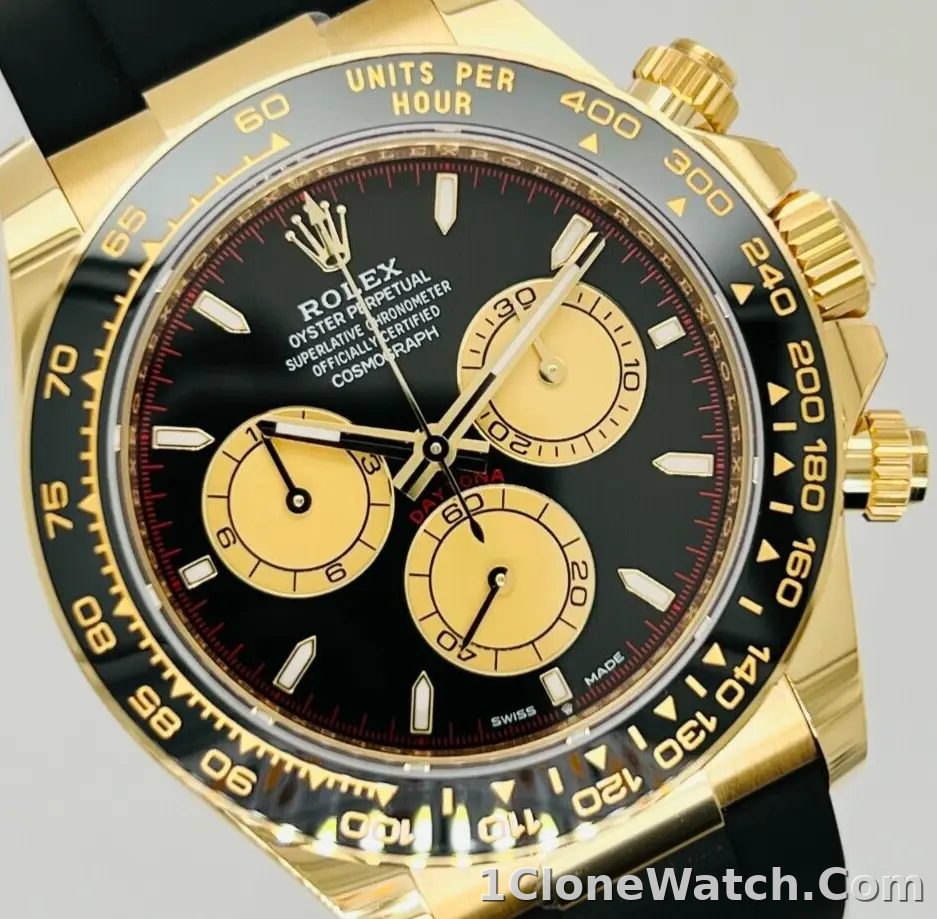 Superclone Rolex Daytona 40 mm Intense black Dial 126518LN - detail