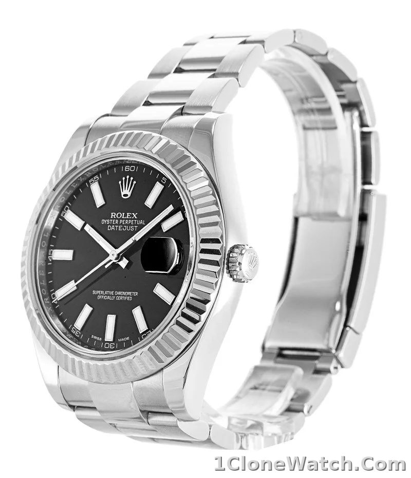 Rolex Datejust 41mm Black Dial 116334 - detail