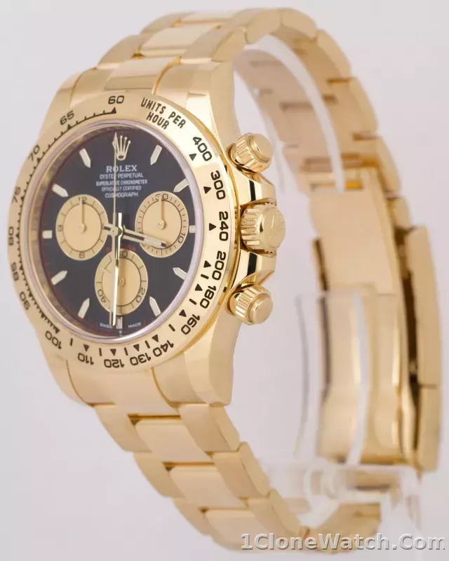 Superclone Rolex Daytona 40 mm Intense black Dial 126508 - detail