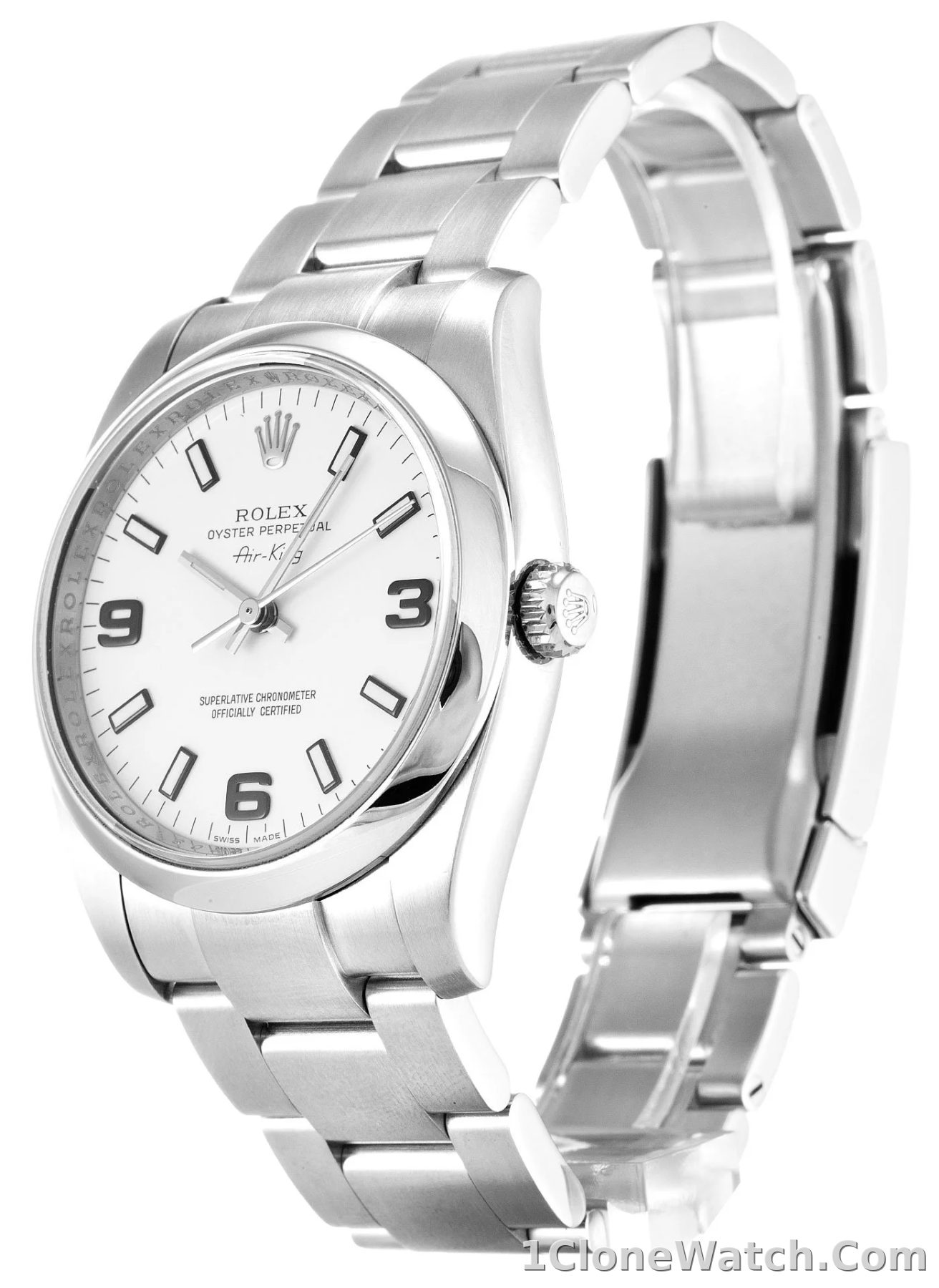 Rolex Air-King 34mm White Dial 114200 - detail