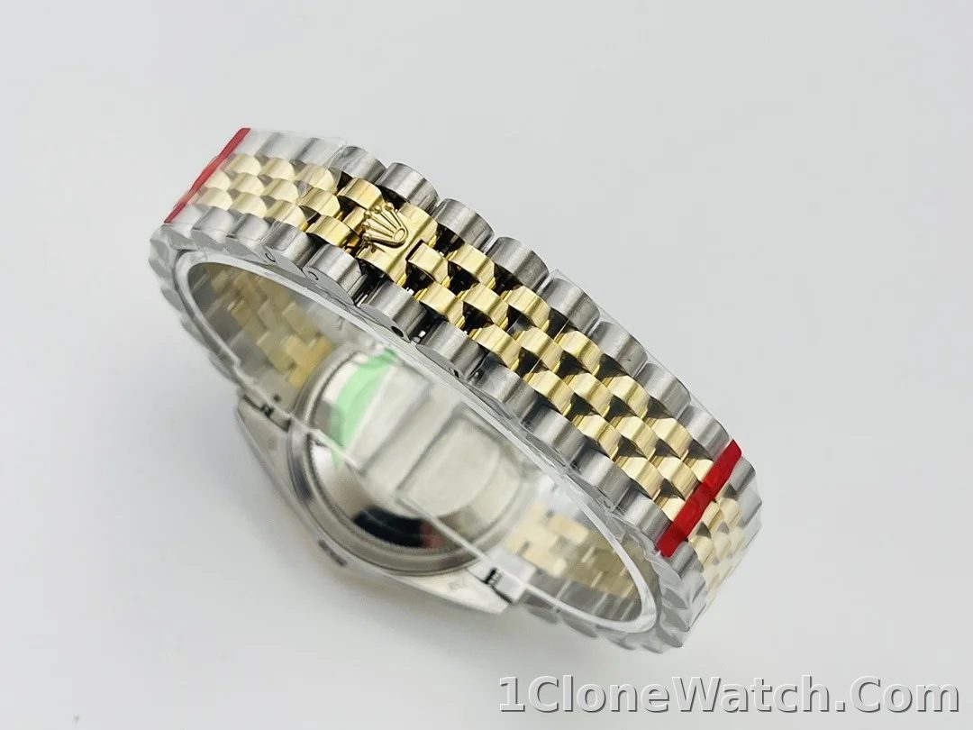Rolex Datejust 36mm Gold Palm Motif Dial 126233 - detail