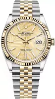 Rolex Datejust 36mm Gold Palm Motif Dial 126233 - view 1