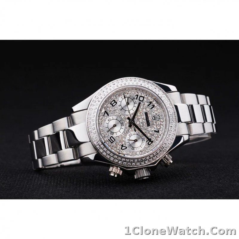Rolex Daytona 35mm Silver Dial RL165 - detail