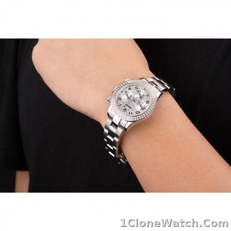 Rolex Daytona 35mm Silver Dial RL165 - detail