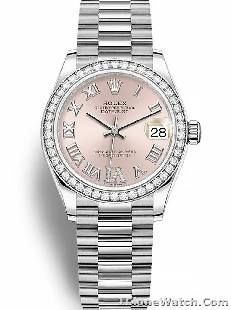 Rolex Datejust 31mm Pink set with diamonds Dial 278384RBR