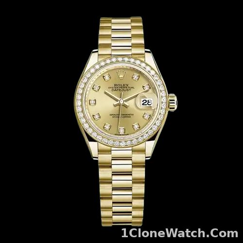Rolex Datejust 28mm m279138rbr-0023 Ladies Watch Gold-tone