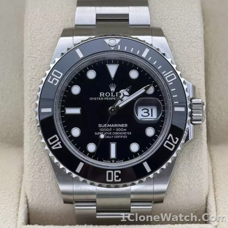 Superclone Rolex Submariner 41mm Black Dial 126610LN - detail