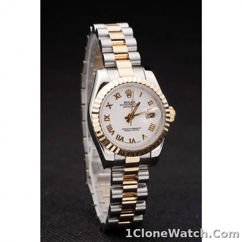 Superclone Rolex Datejust 26mm White Dial SRL104 - detail