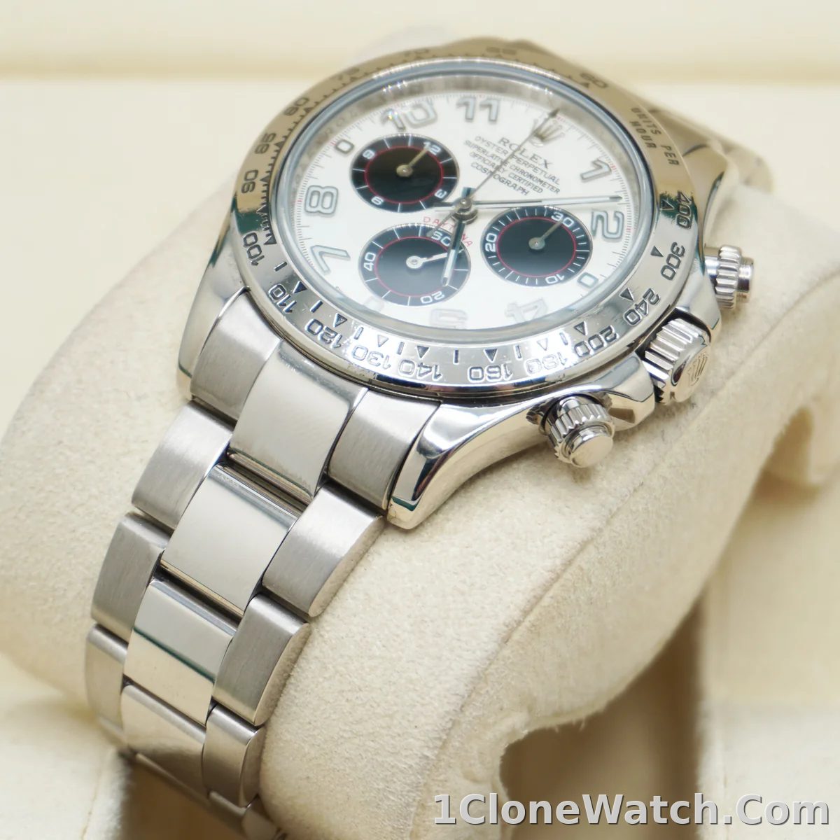 Superclone Rolex Daytona Panda Dial 116509 Arabic Numberals - detail