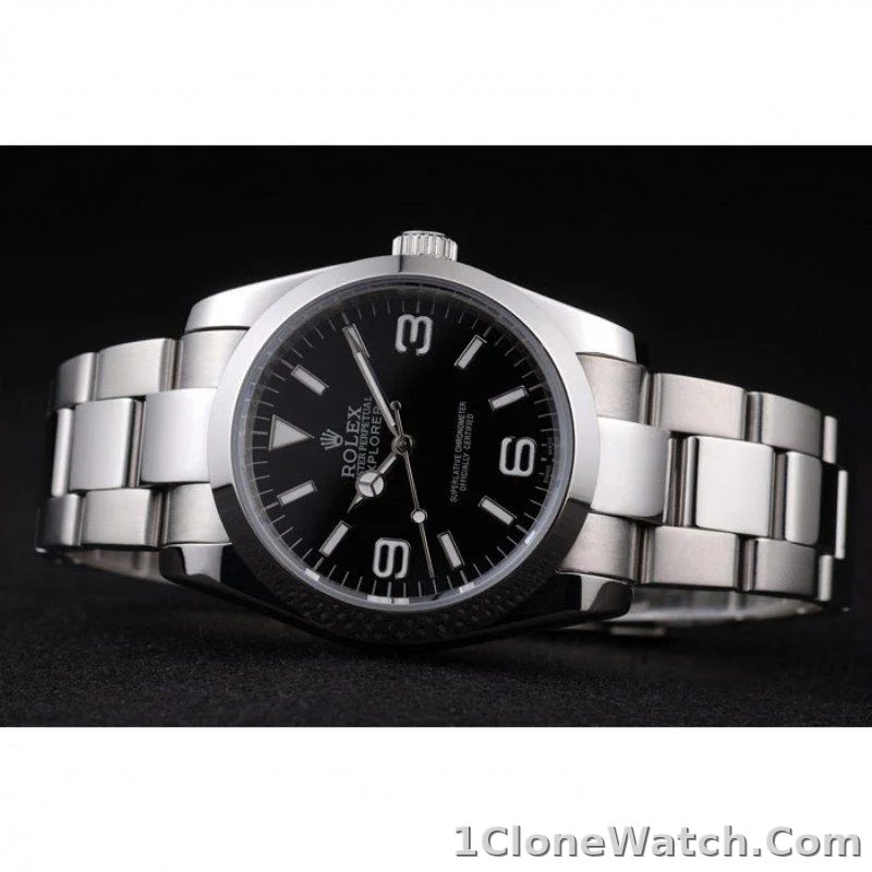 Rolex Explorer 36mm Black Dial 98087 - detail