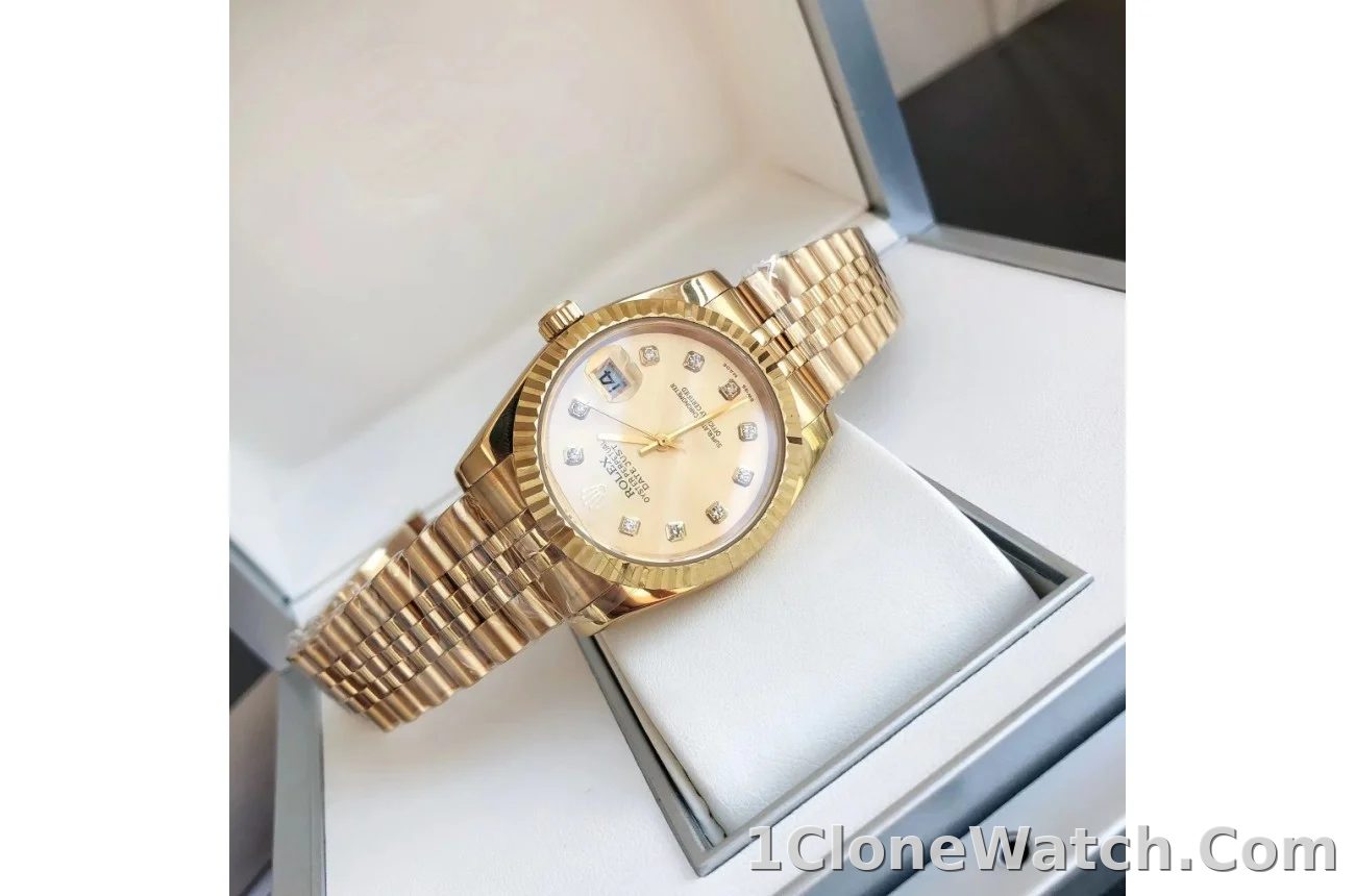 Couple Watches Rolex Datejust 36/28mm RG/RG Jub Gold/Dial - detail