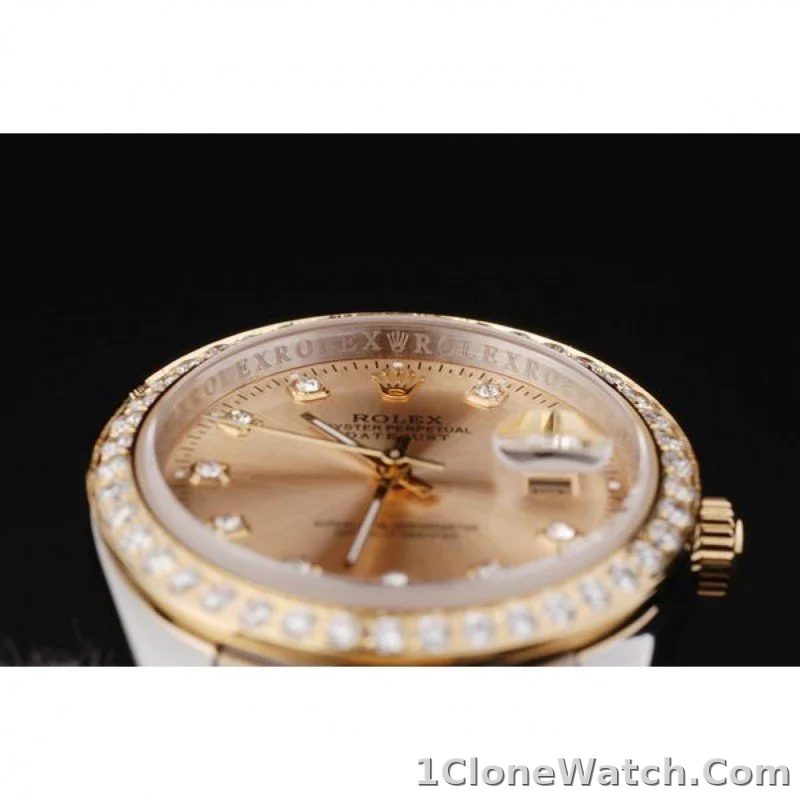 Superclone Rolex Datejust 36mm Gold Dial SRL40 - detail