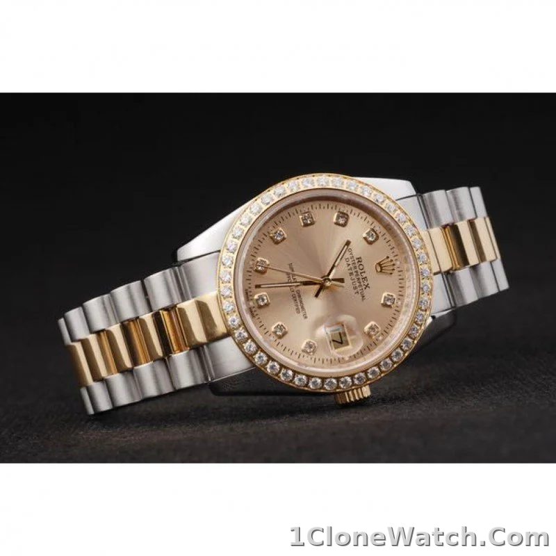 Superclone Rolex Datejust 36mm Gold Dial SRL40 - detail