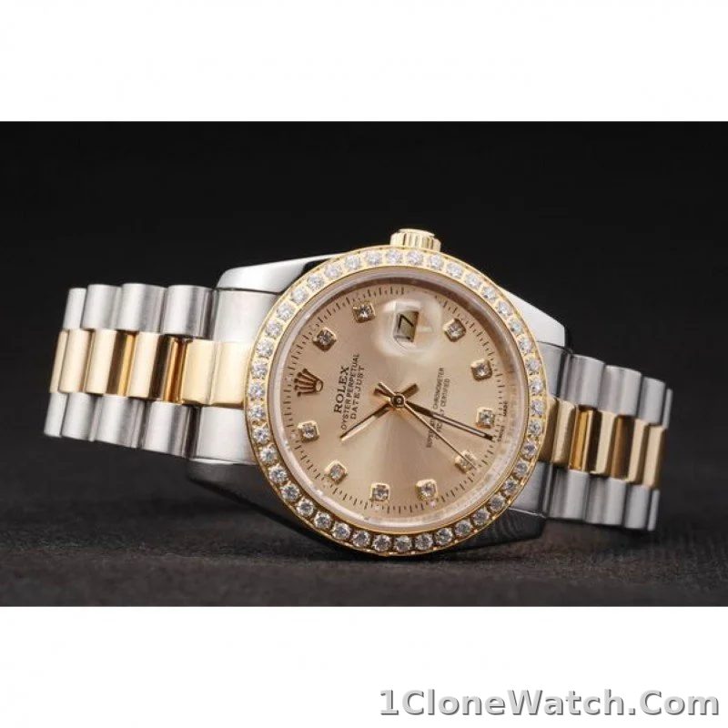 Superclone Rolex Datejust 36mm Gold Dial SRL40 - detail