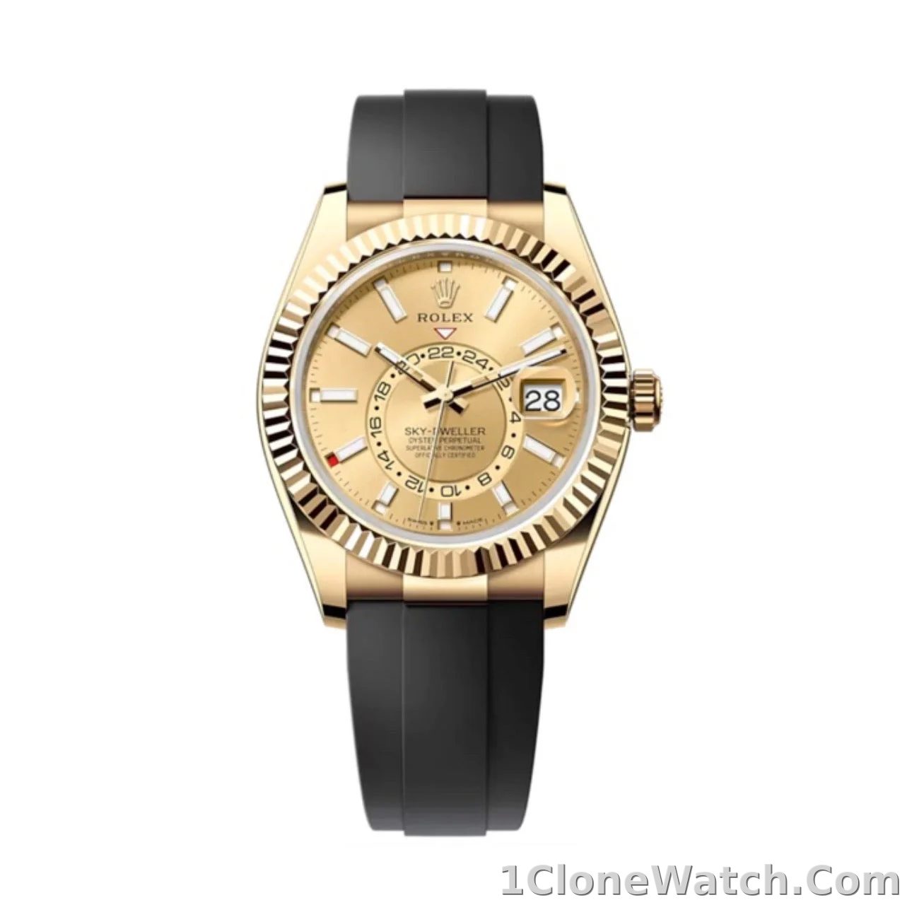 Superclone Rolex Sky-Dweller 42 mm Champagne Dial 336238
