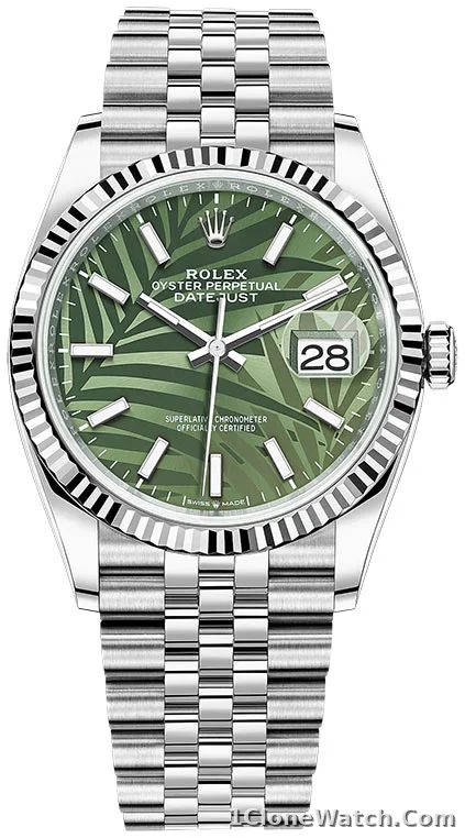 Rolex Datejust 36mm Palm Motif Dial 126234-0047