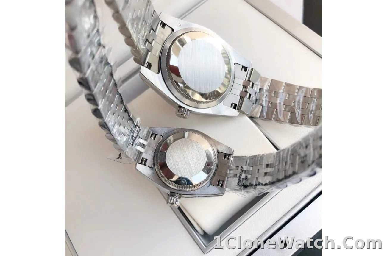Couple Watches Rolex Datejust 36/28mm SS/SS Jub Pink/Dial - detail