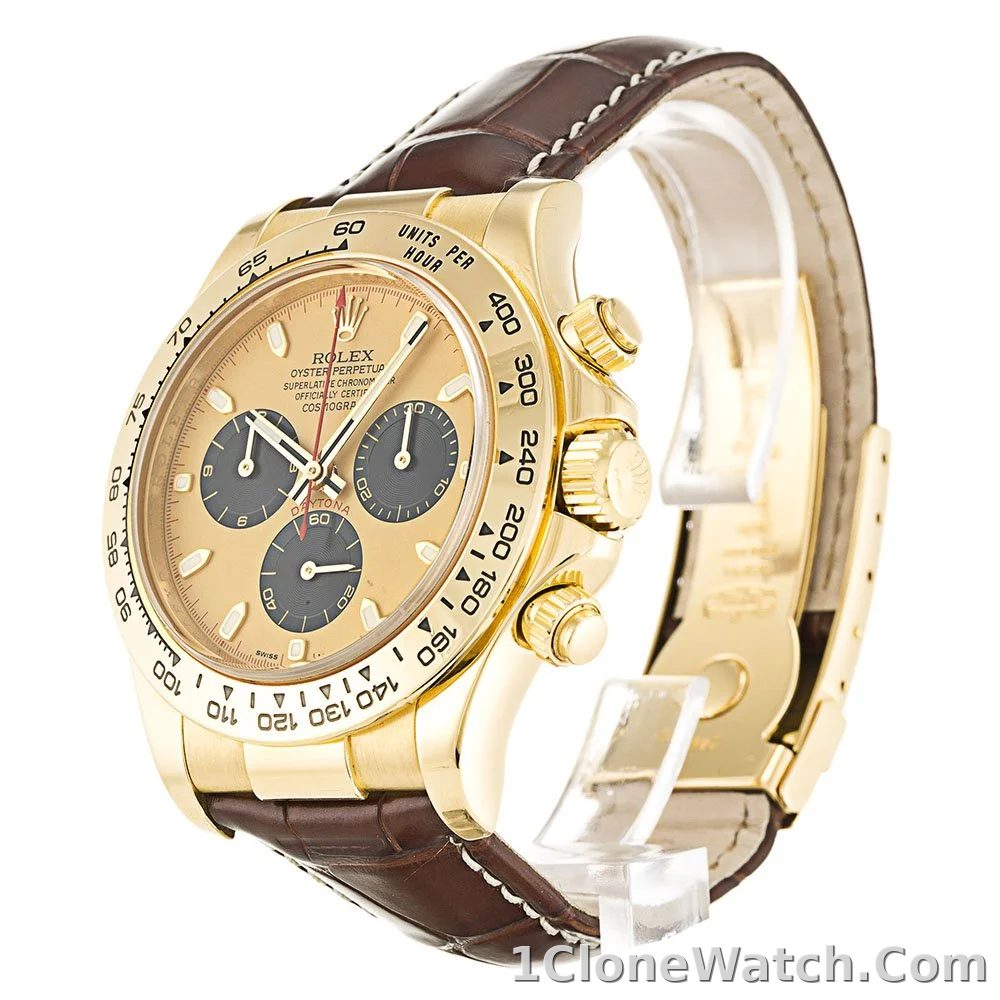 Rolex Daytona 40mm Gold Dial 116518 - detail