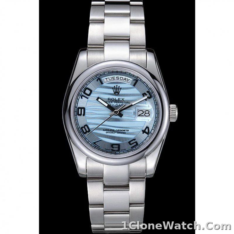 Rolex Day-Date 36mm Blue Dial 7470 - detail