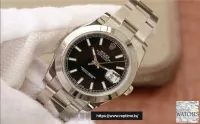 ROLEX DATEJUST BLACK DIAL STAINLESS STEEL 41MM SWISS REPLICA m126300.0011 - view 3