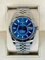 Superclone Rolex Sky-Dweller 42 mm Bright blue Dial 336934 Jubilee - view 3