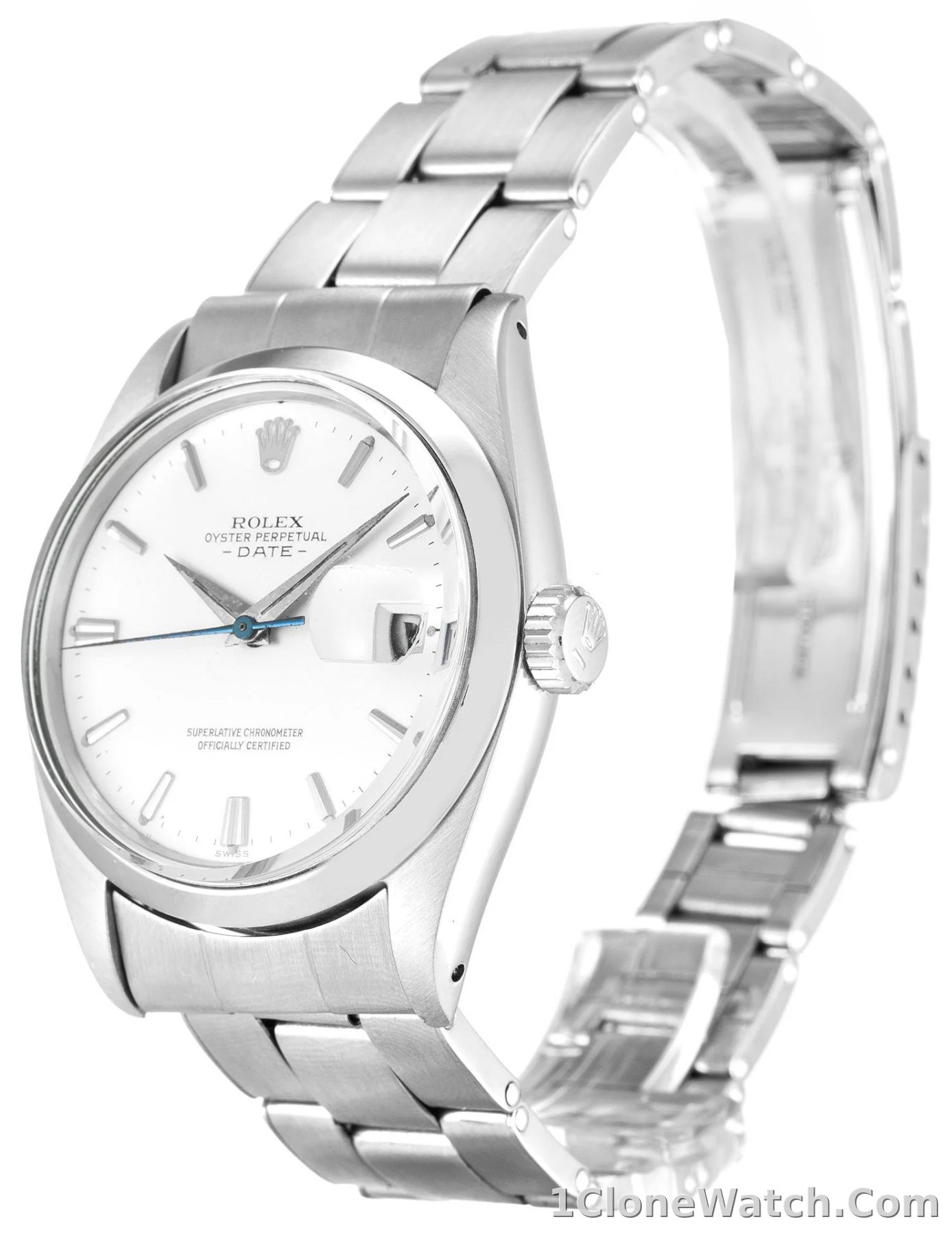 Rolex Oyster Perpetual Date 36mm Silver Dial 1500 - detail
