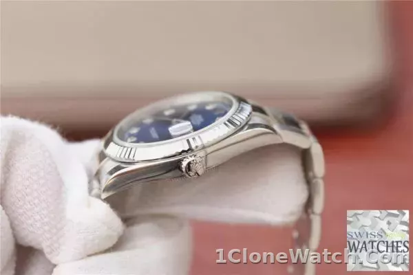 ROLEX DATEJUST BLUE DIAL STAINLESS STEEL 41MM SWISS REPLICA m126334.0015 - detail