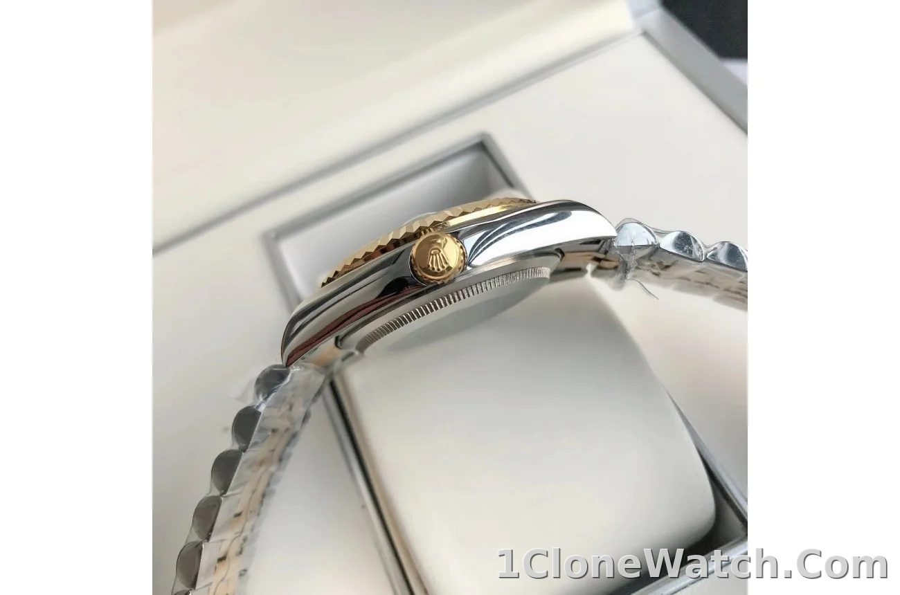Couple Watches Rolex Datejust 36/28mm RG/SS Jub Grey/Rmn - detail