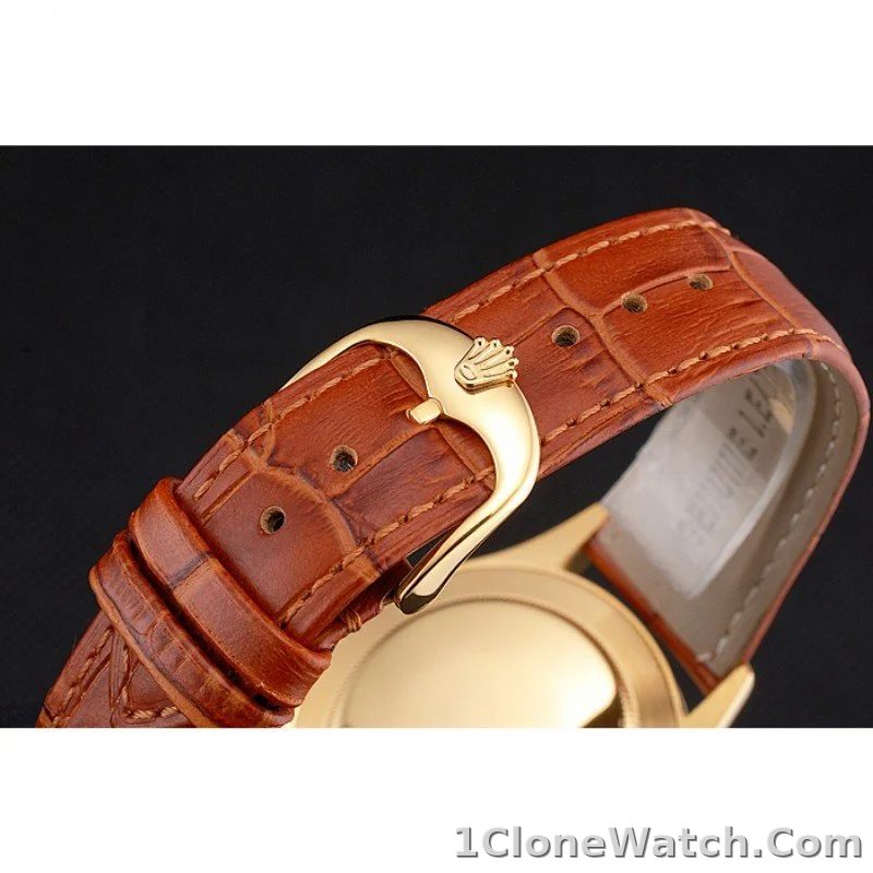 Superclone Rolex Cellini 38mm Gold Dial REP016797 - detail