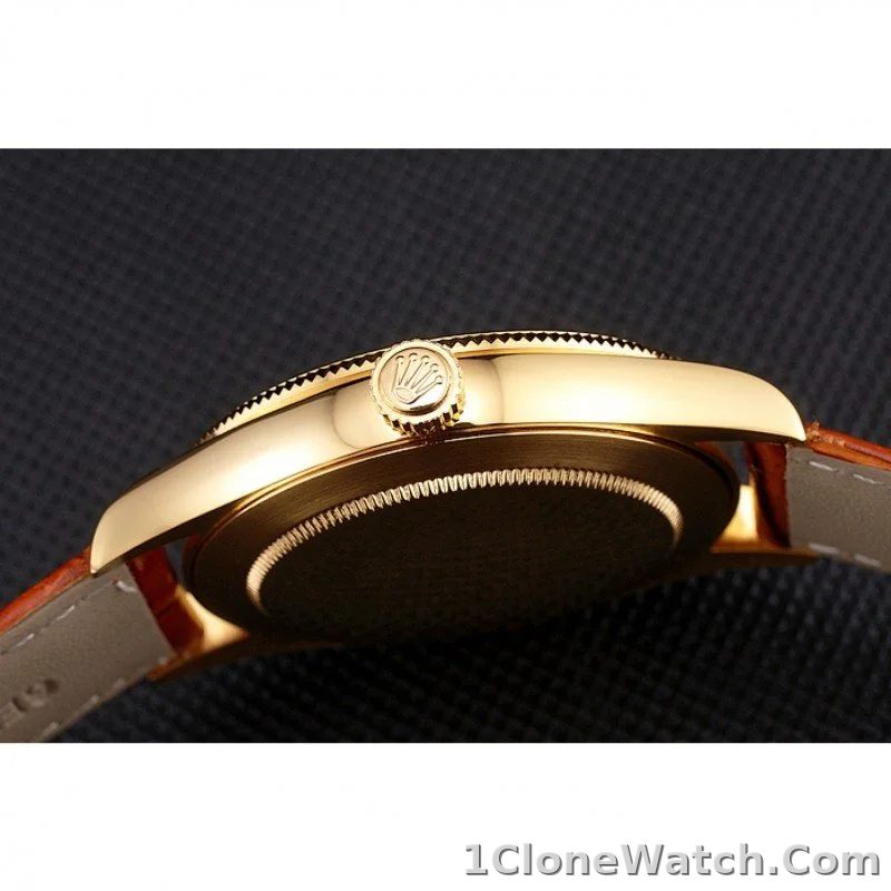 Superclone Rolex Cellini 38mm Gold Dial REP016797 - detail