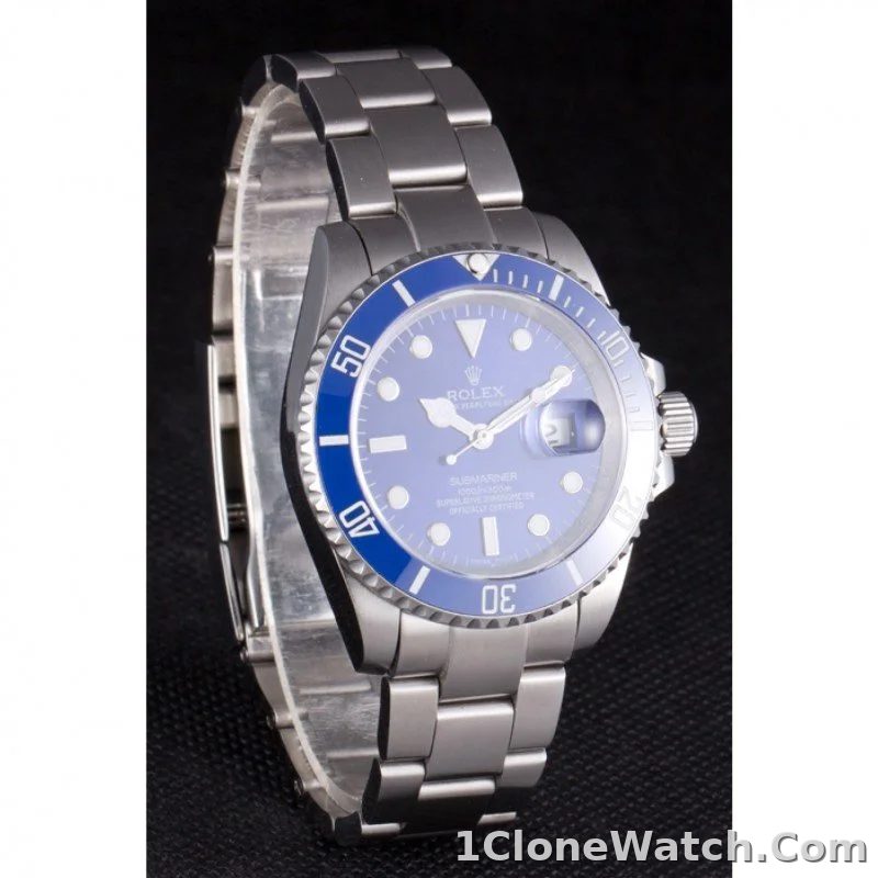 Superclone Rolex Submariner 40mm Blue Dial SRL50 - detail