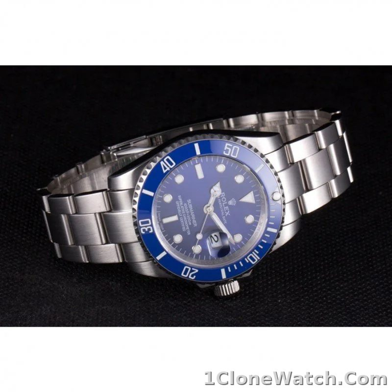 Superclone Rolex Submariner 40mm Blue Dial SRL50 - detail
