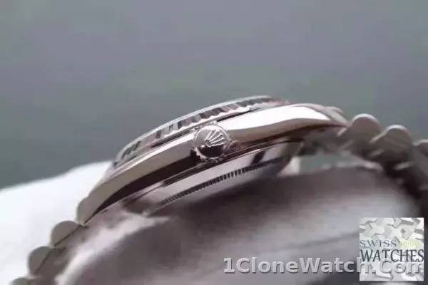 ROLEX DAY DATE BLACK DIAL SAPPHIRE CRYSTAL 41MM SWISS REPLICA 118239.1 - detail