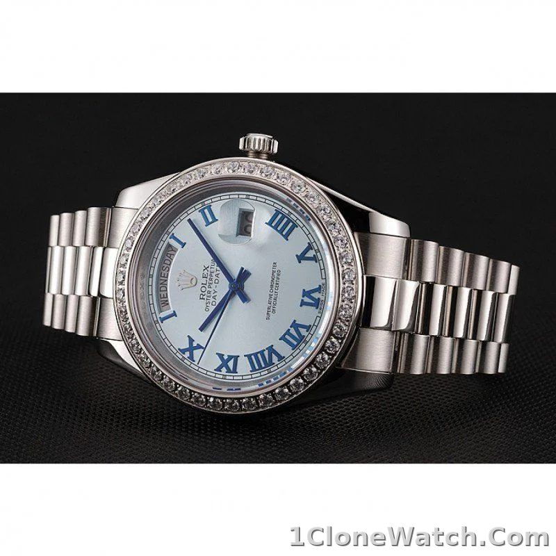 Superclone Rolex Day-Date 40mm Blue Dial 1453962 - detail