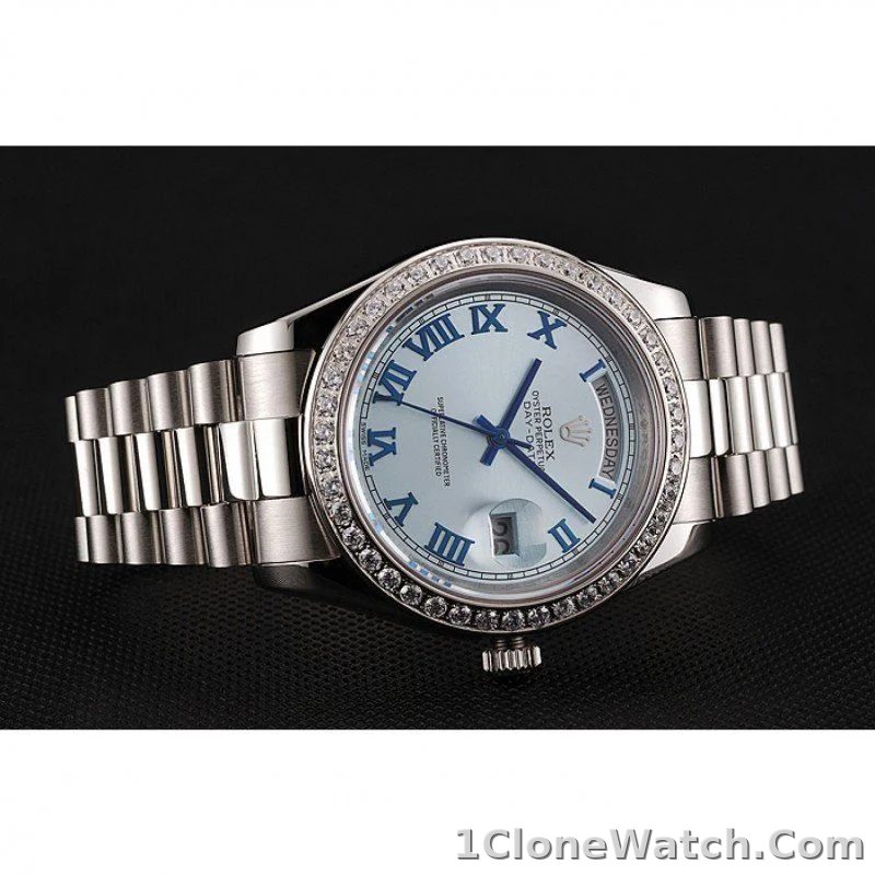 Superclone Rolex Day-Date 40mm Blue Dial 1453962 - detail