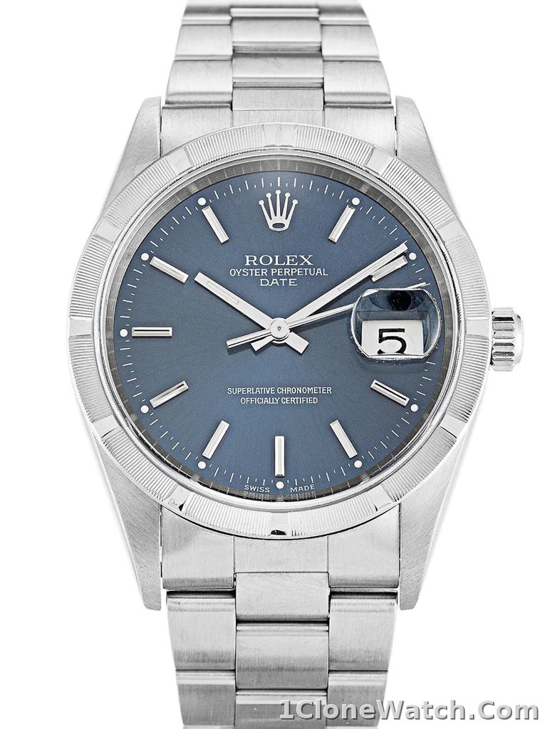 Rolex Oyster Perpetual Date 34mm Blue Dial 15210