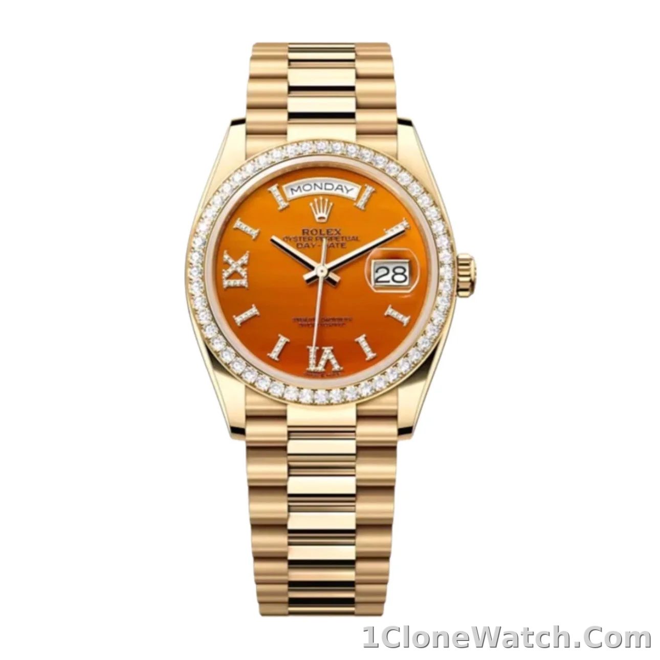 Superclone Rolex Day-Date 36 mm Carnelian Dial 128348RBR