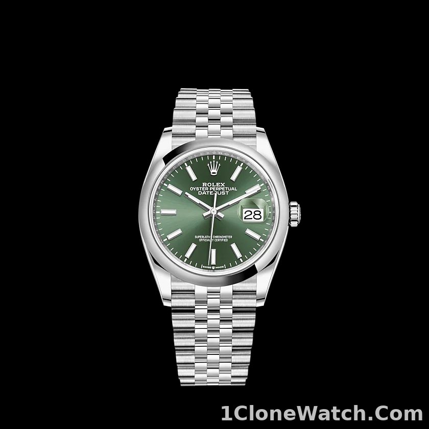 Rolex Datejust 126200 36mm Mint green - detail