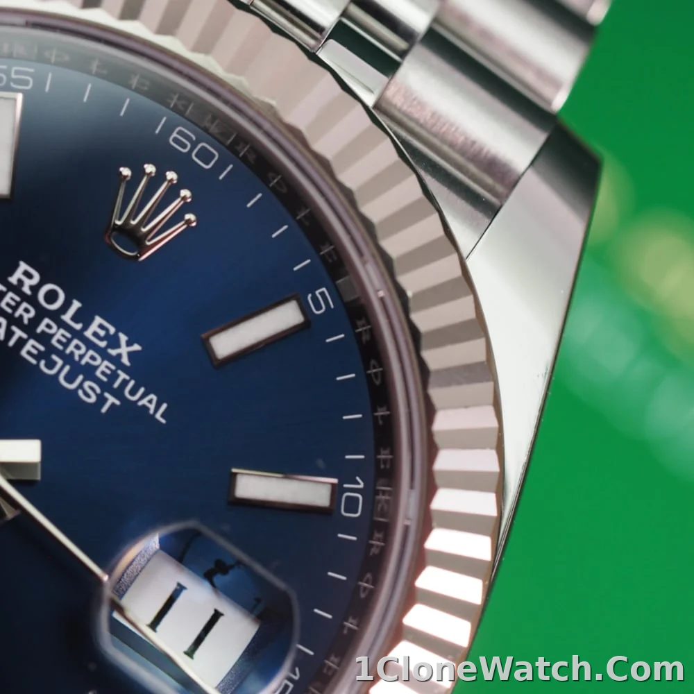 Rolex Datejust 41mm Blue Dial 126334 Jubilee - detail