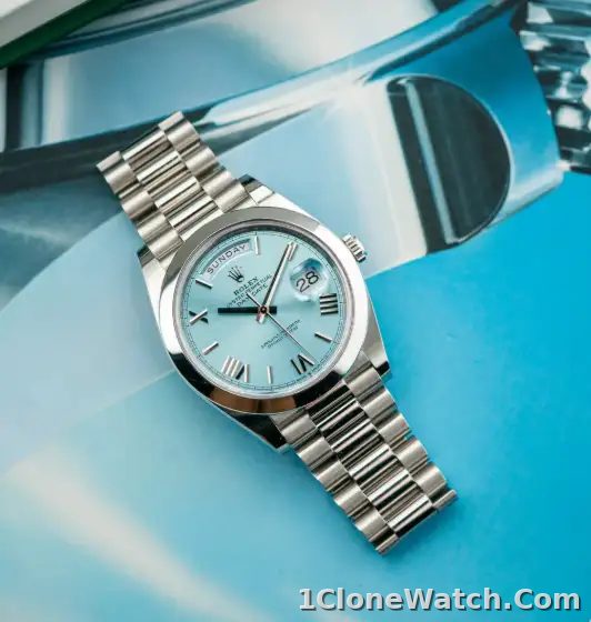 Rolex Day-Date 228396 Men’s 40mm Silver-tone Automatic - detail