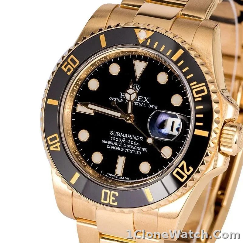 Superclone Rolex Submariner 40mm Black Dial 116618LN - detail
