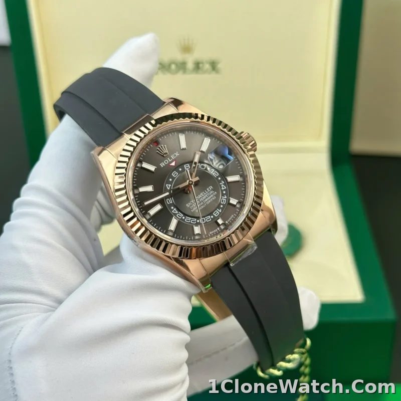 Superclone Rolex Sky-Dweller 42 mm Slate Dial 336235 - detail