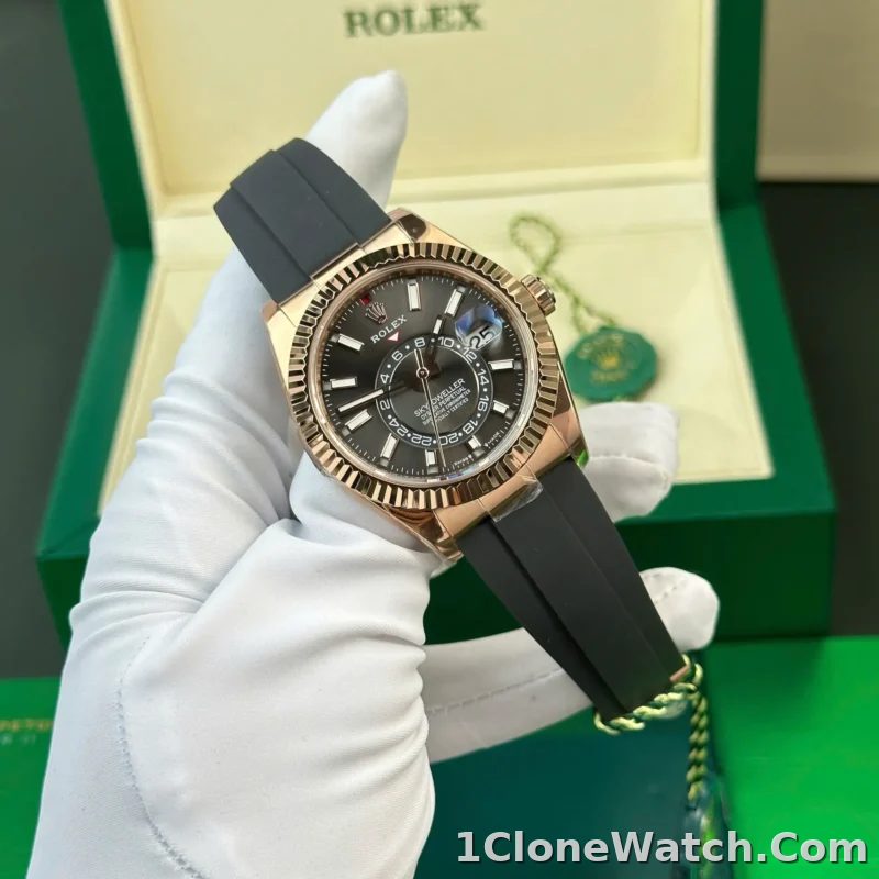 Superclone Rolex Sky-Dweller 42 mm Slate Dial 336235 - detail