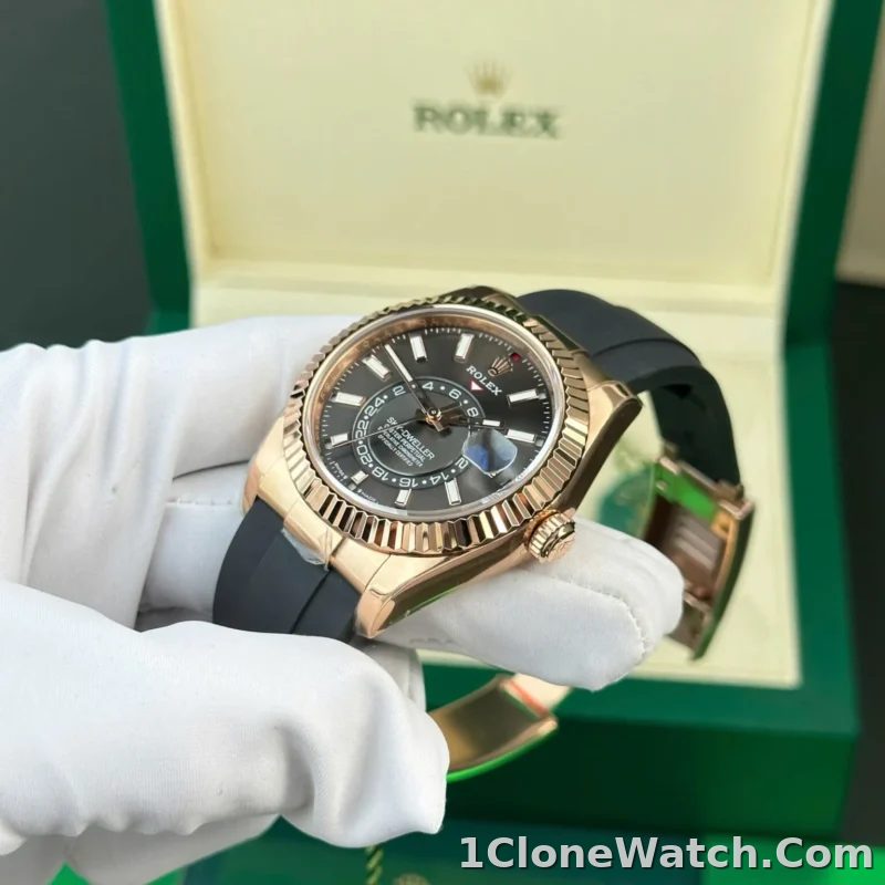 Superclone Rolex Sky-Dweller 42 mm Slate Dial 336235 - detail
