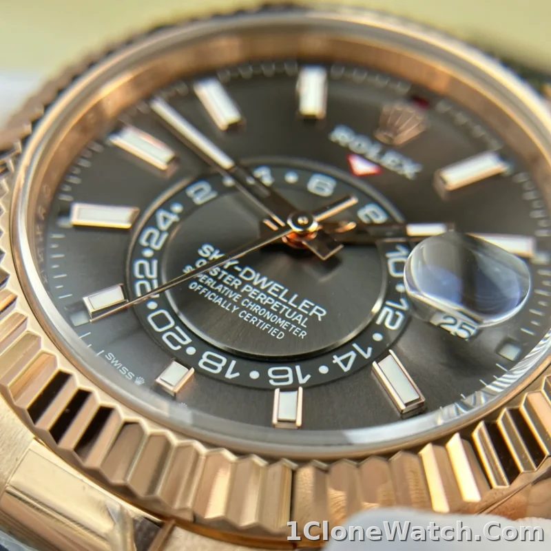 Superclone Rolex Sky-Dweller 42 mm Slate Dial 336235 - detail