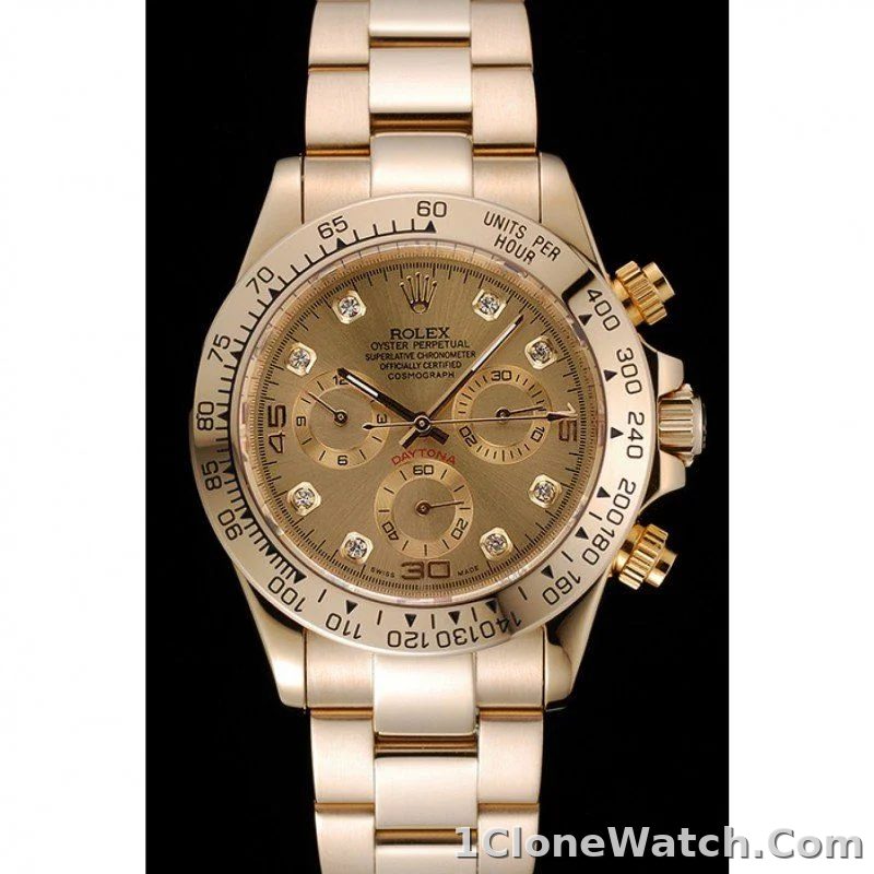 Rolex Daytona 39mm Gold Dial 1454245 - detail