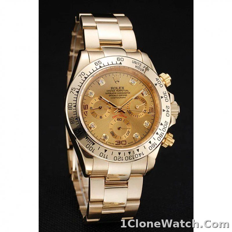 Rolex Daytona 39mm Gold Dial 1454245 - detail