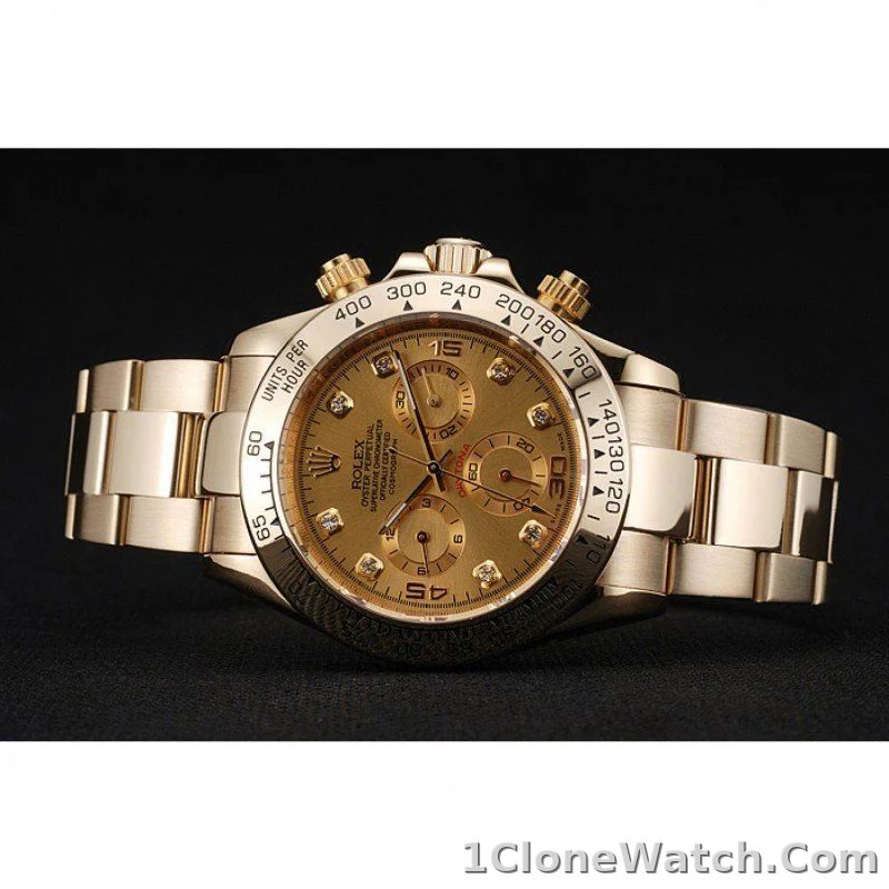 Rolex Daytona 39mm Gold Dial 1454245 - detail